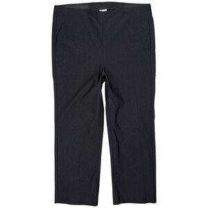 Chico’s So Slimming Brigitte Cropped Pants Black Sz 10 Chicos 1.5 Pull On Office